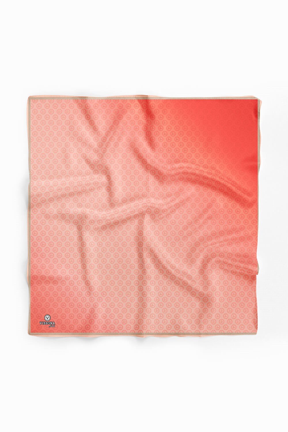 %100 İpek Kadın Desenli Bandana 80x80