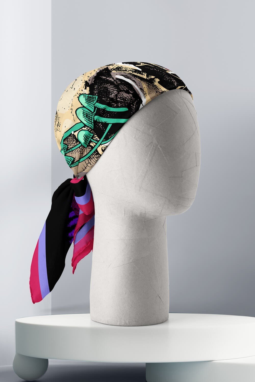 Violla Kurukafa Desenli Bandana