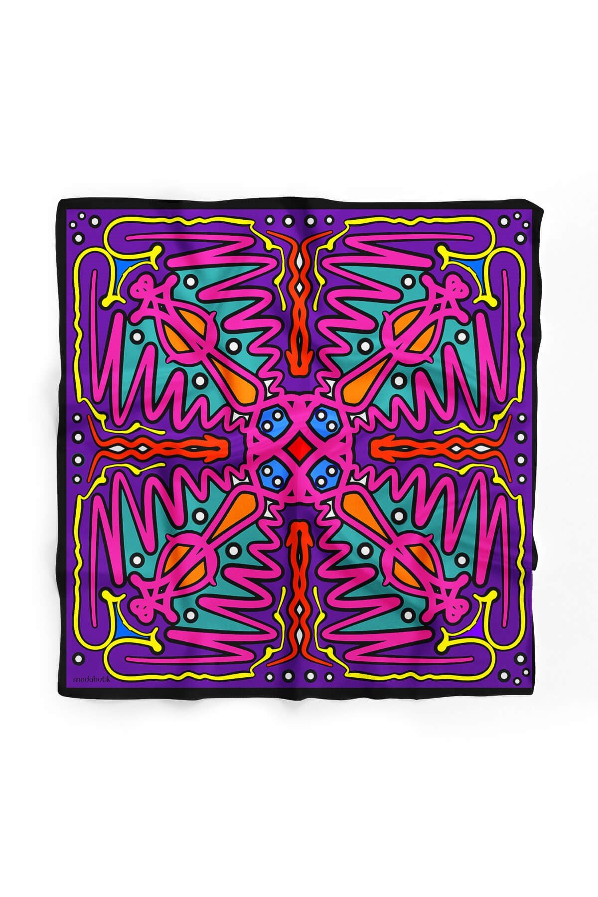 A35 Violla Geometrik Desenli Bandana