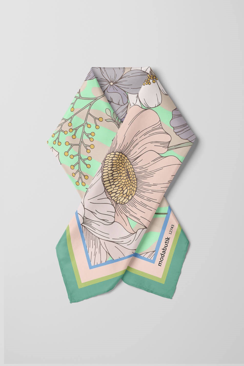 Violla Z81 VINTACE FLOWERS TASARIM BANDANA