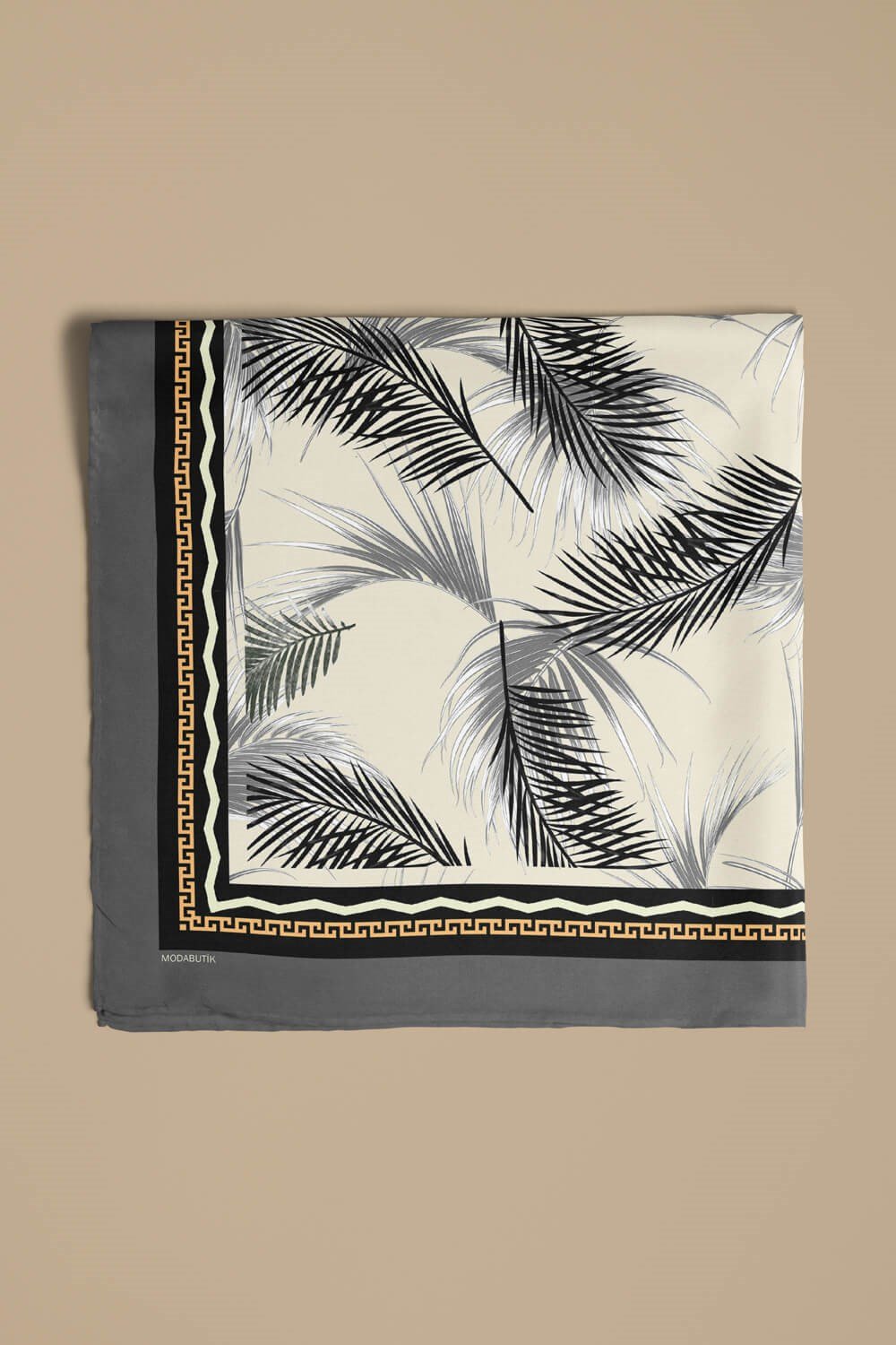 Violla C92 Kadın Yaprak Desenli 50x50 Bandana HYL DG01457-22