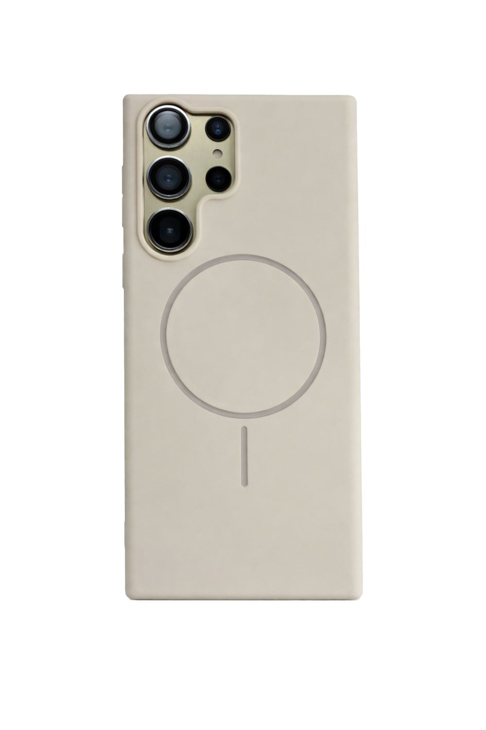 Samsung Galaxy S23 Ultra Kılıf – İçi Kadife – MagSafe Uyumlu – Taş Renk – Telefon Kılıfı