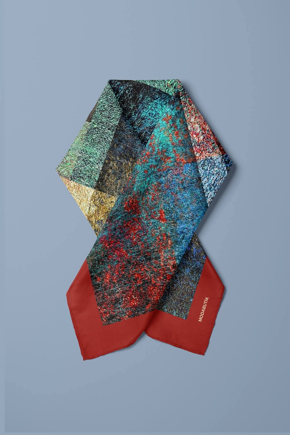 Violla Y81 Kadın Sonbahar Desenli Bandana 50x50 DG0460-22