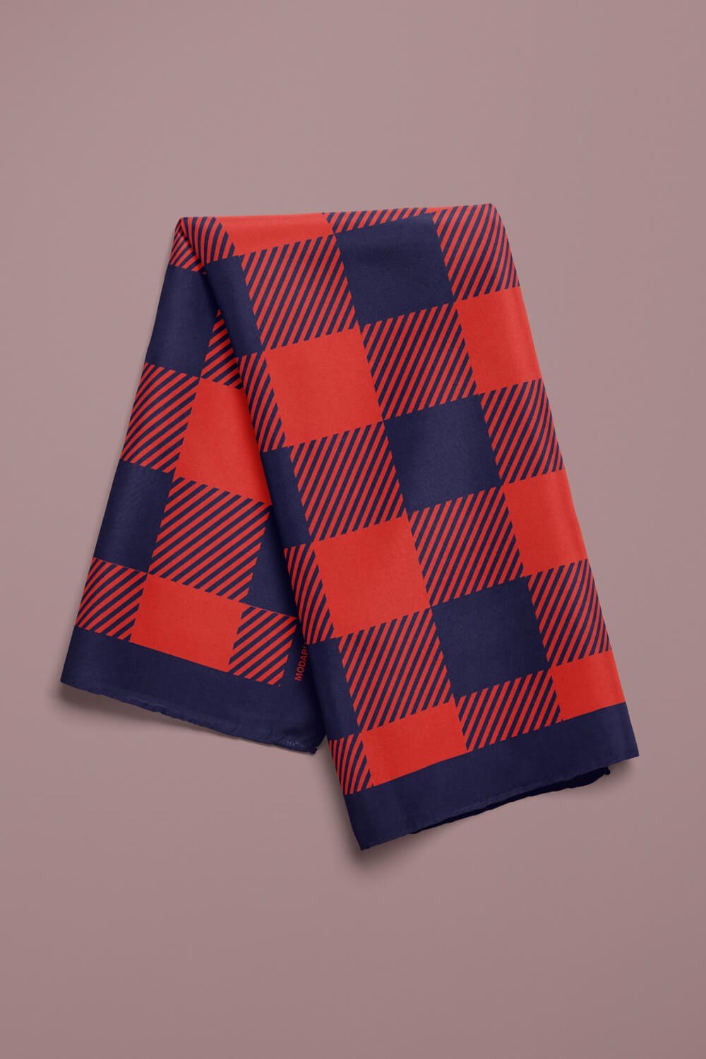 Violla D95 Kadın Ekose Desenli Bandana 50x50 DG0172-22