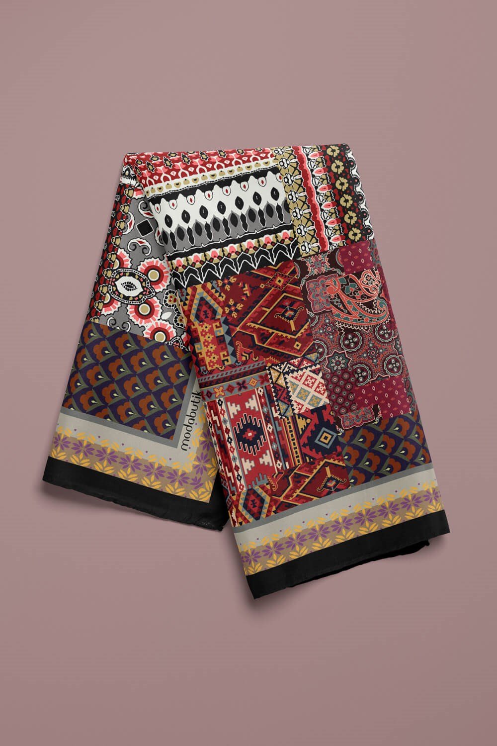 Violla E17 ETNIK ŞAL DESENLI BANDANA
