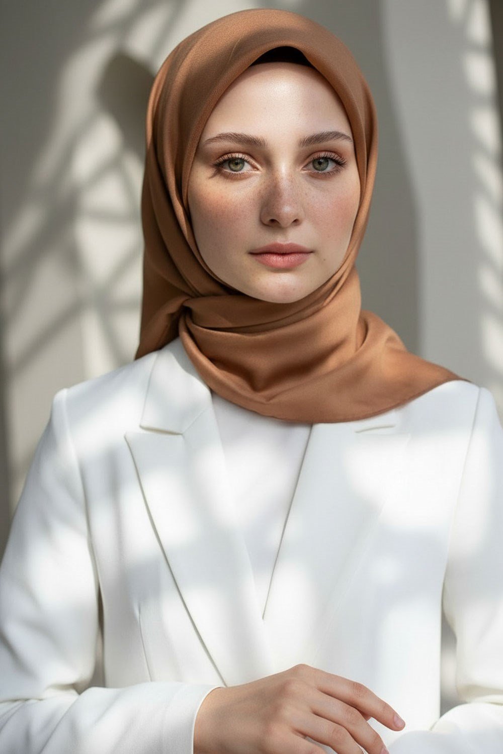 %100 Twill İpek Düz Bakır Renkli Daha Tok Exclusive Serisi 90x90 Eşarp Dikim Şekli : El Dikişi