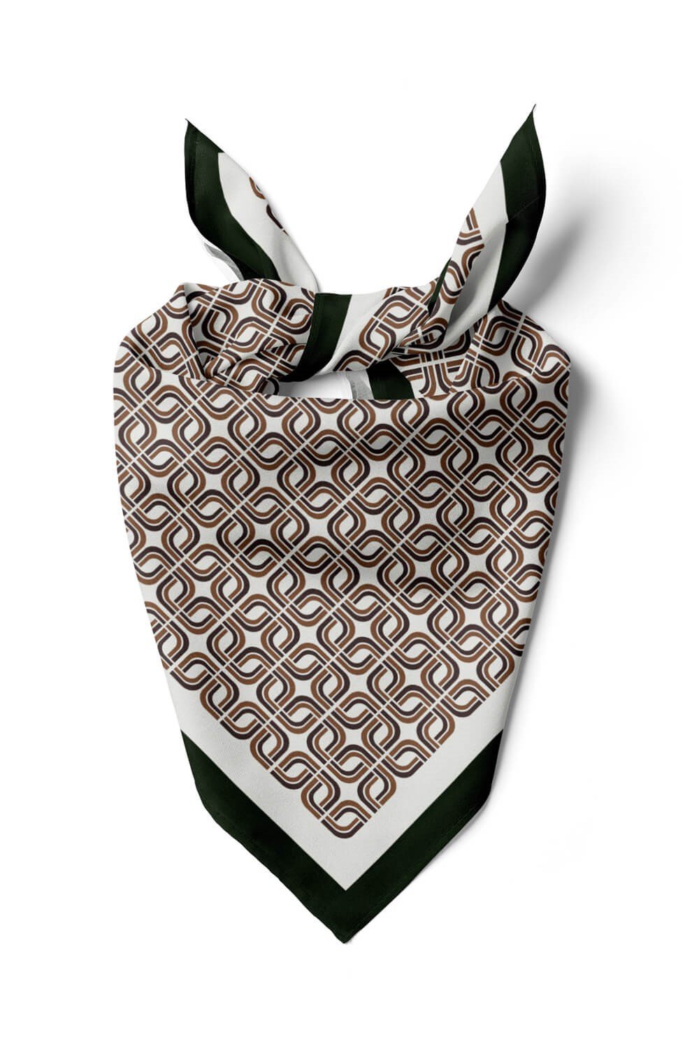 Violla B32 Kadın Gri Geometrik Desenli 50x50 Bandana HYL DG01592-22