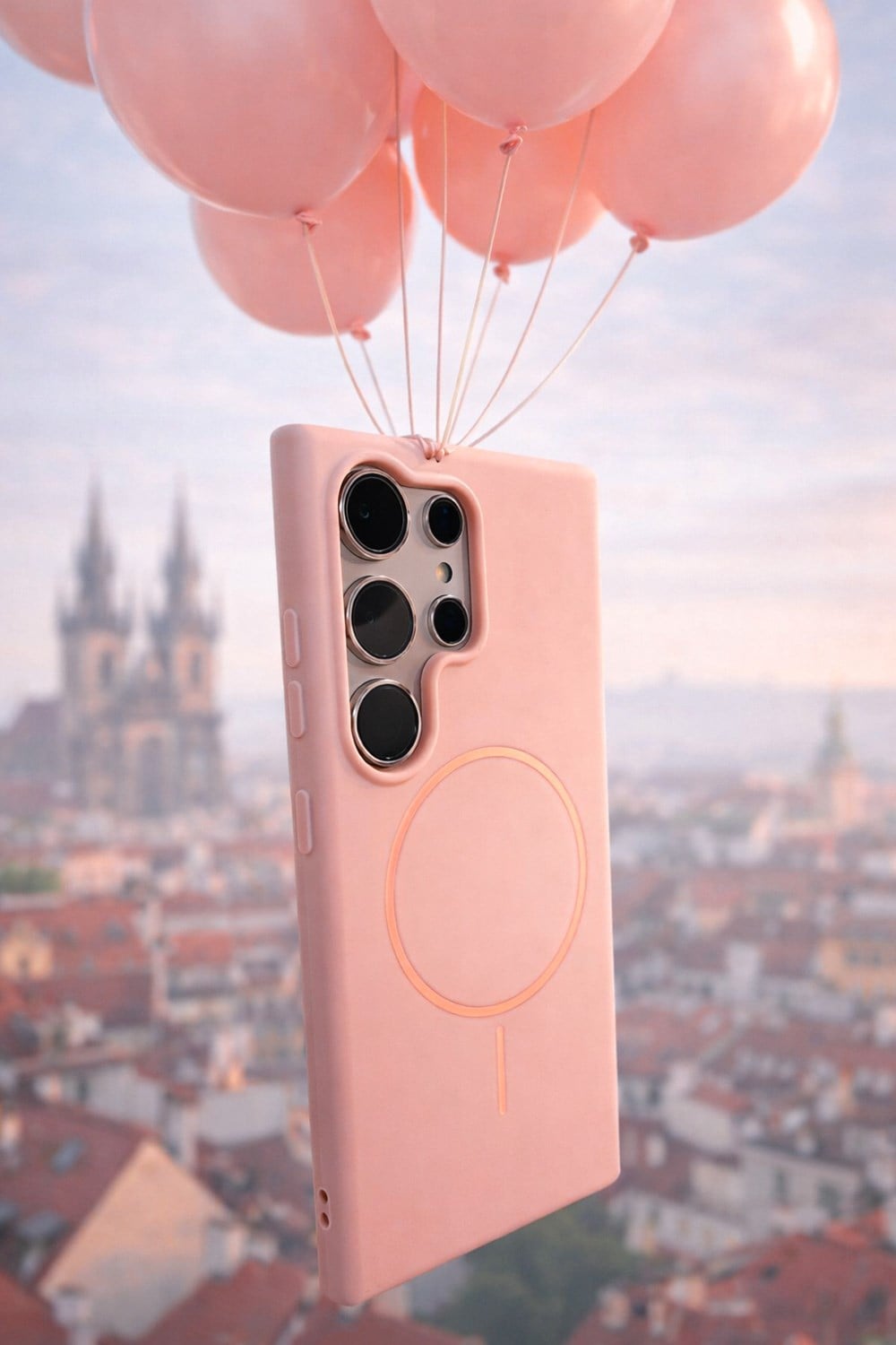 Samsung Galaxy S24 Ultra Kılıf – İçi Kadife – MagSafe Uyumlu – Pembe Renk – Telefon Kılıfı