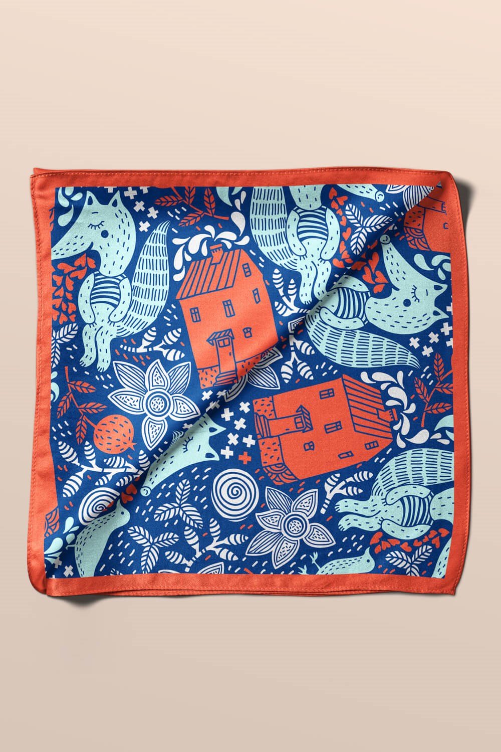 B31 Violla Tilki Desenli Bandana