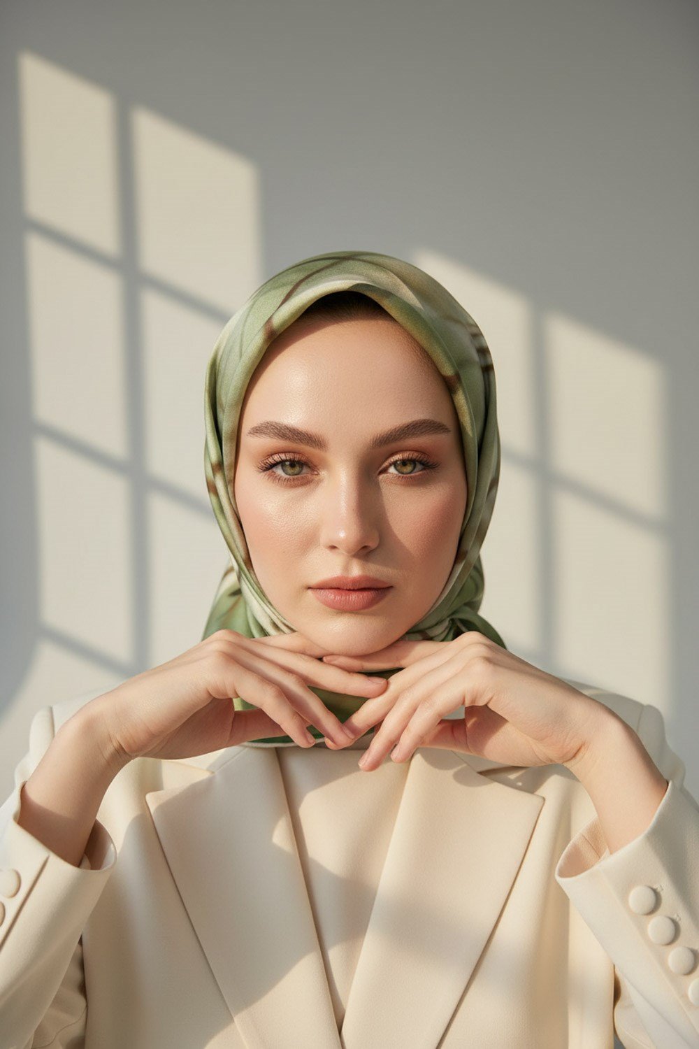 %100 Twill İpek Eşarp 90x90 Çiçek Desenli El Dikişli Kadın Eşarp