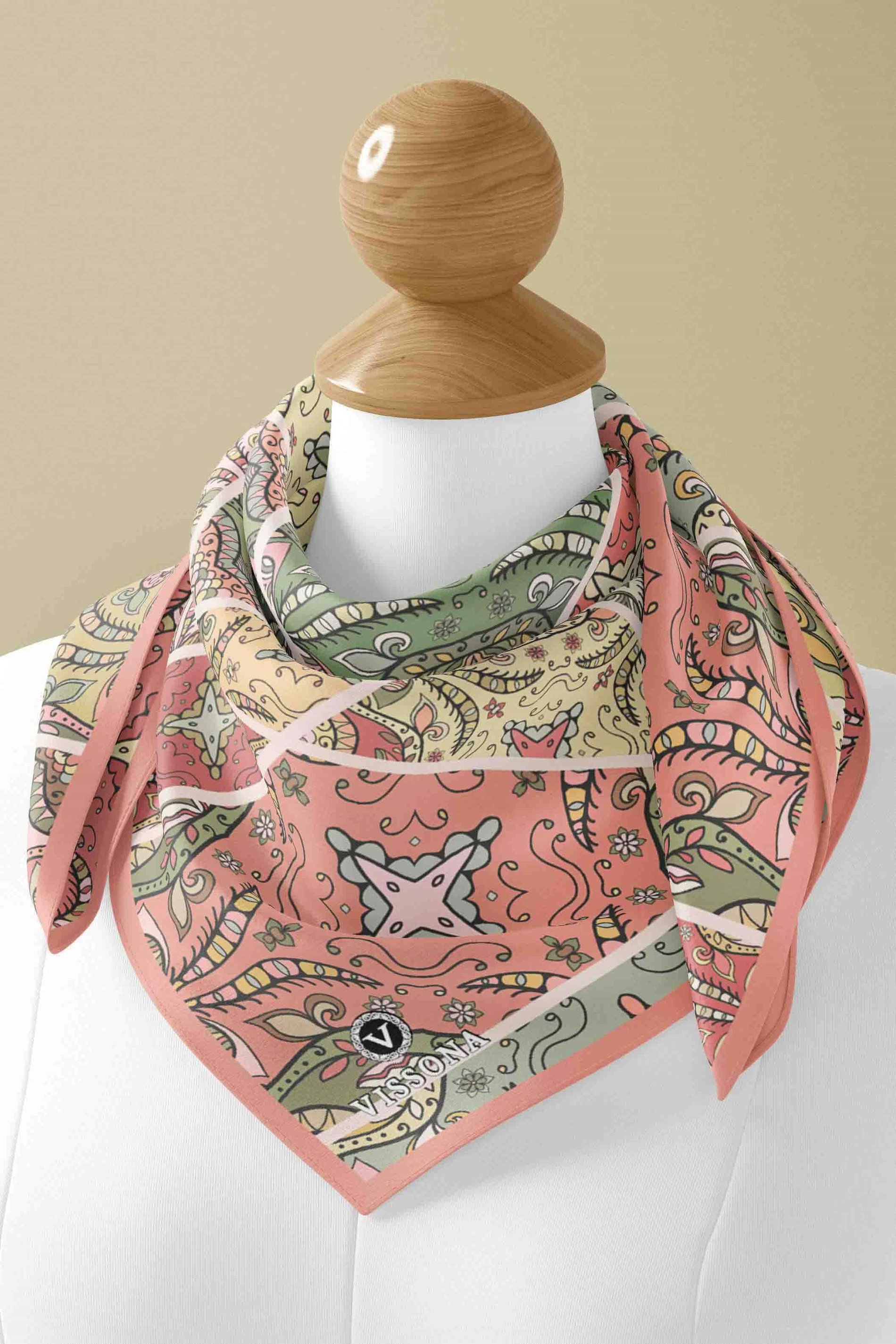 100% Silk Headscarf for Women - 22