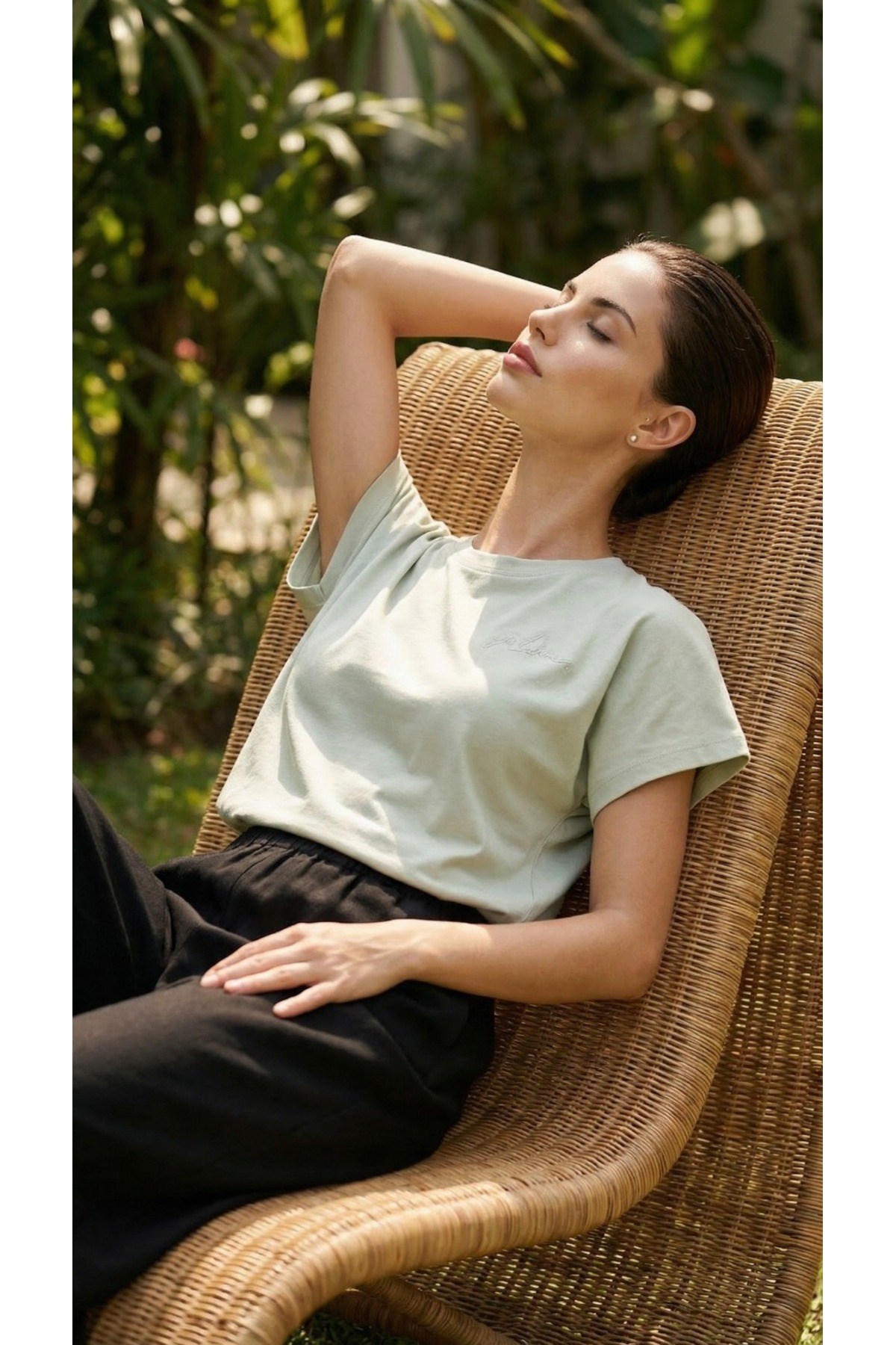 Çağla %100 Pamuk Amia&Co. Basic Bisiklet Yaka Kısa Kollu T-Shirt