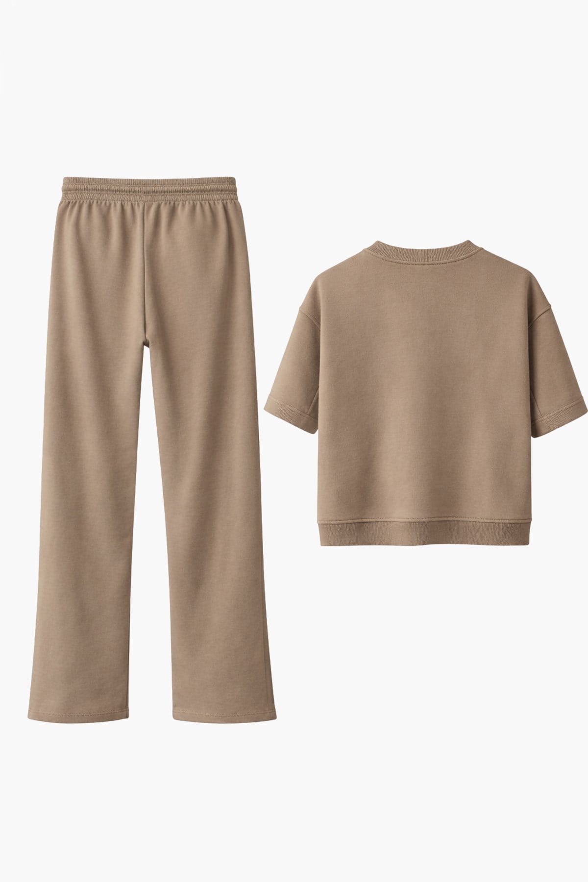 Kahve Amia&Co Oversize Kabartmalı Baskı Eşofman Alt Üst Takım
