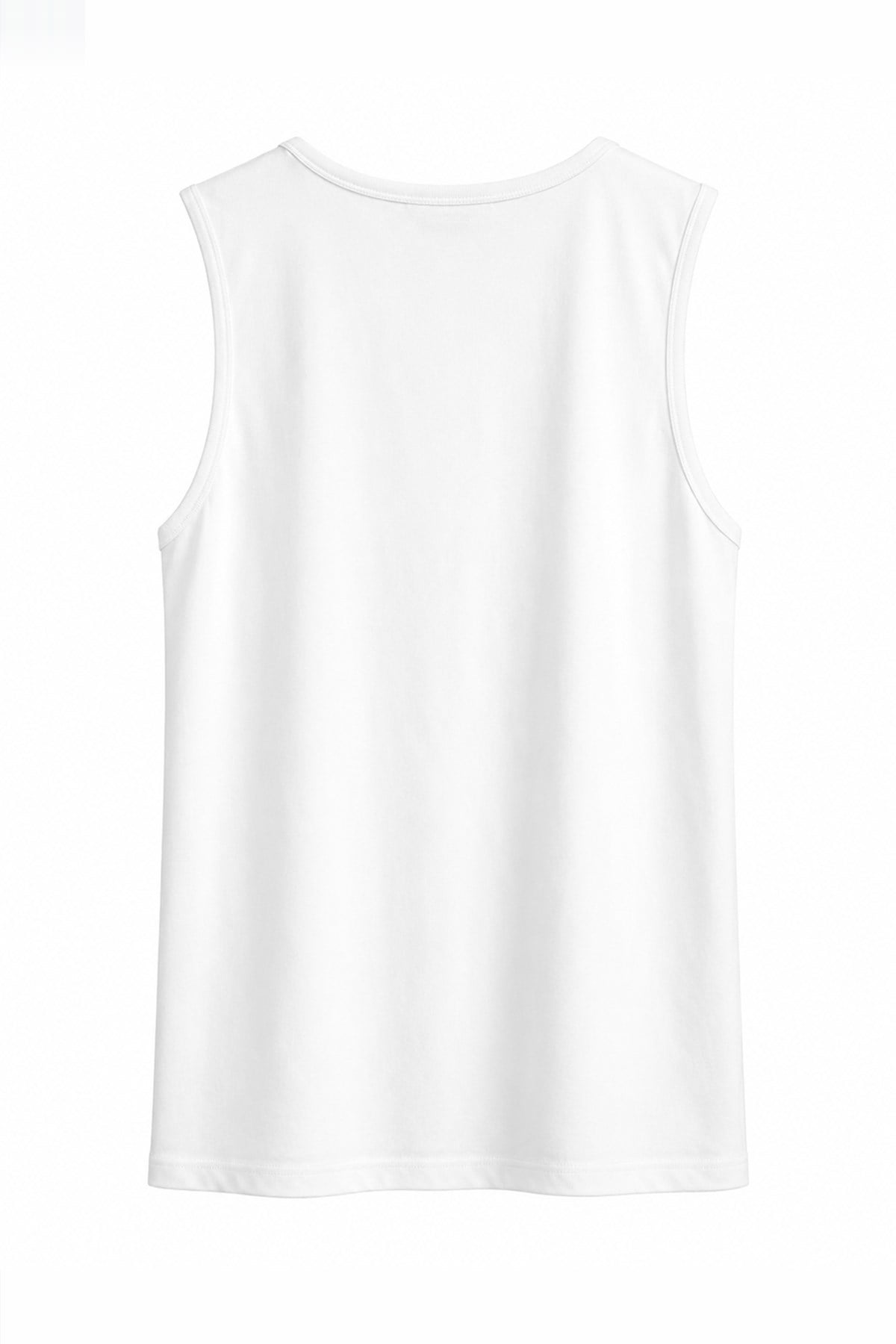 Ekru %100 Pamuk Amia&Co. Basic Askılı Kadın Kolsuz T-Shirt
