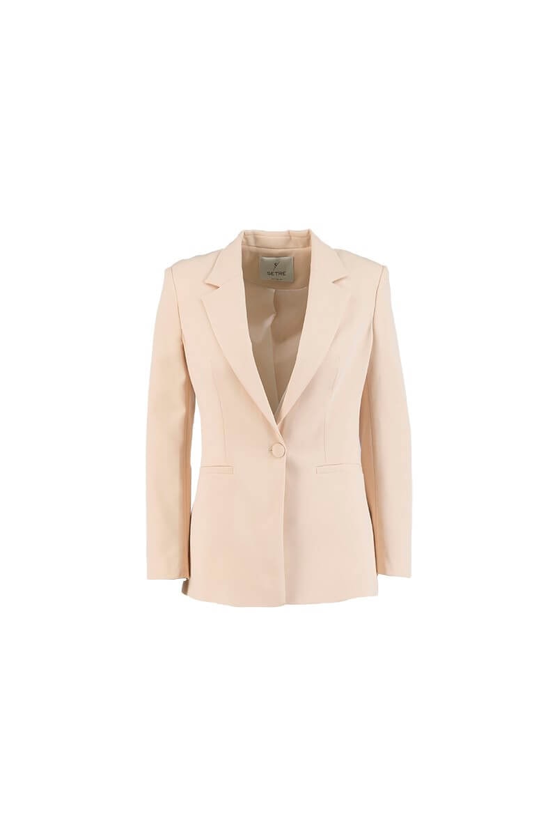 Açık Bej Düğme Detaylı Kruvaze Blazer CeketST060S90229003