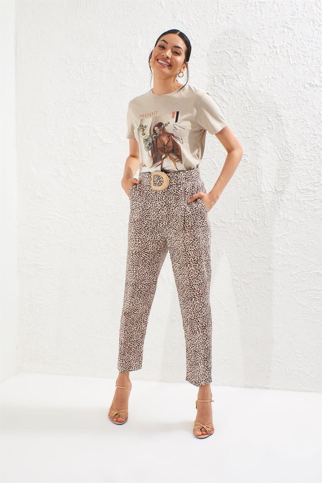 Açık Kahve 2YM2CTS0151 T-SHIRT