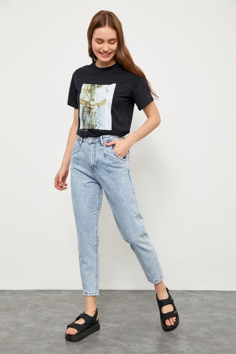 Açık Mavi 2YB2CPN0494 KOT PANTOLON