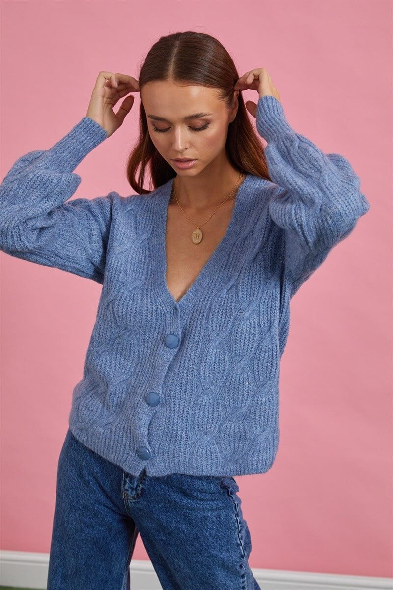 Bebe Mavi 2YI4CTR0180 TRİKO HIRKA