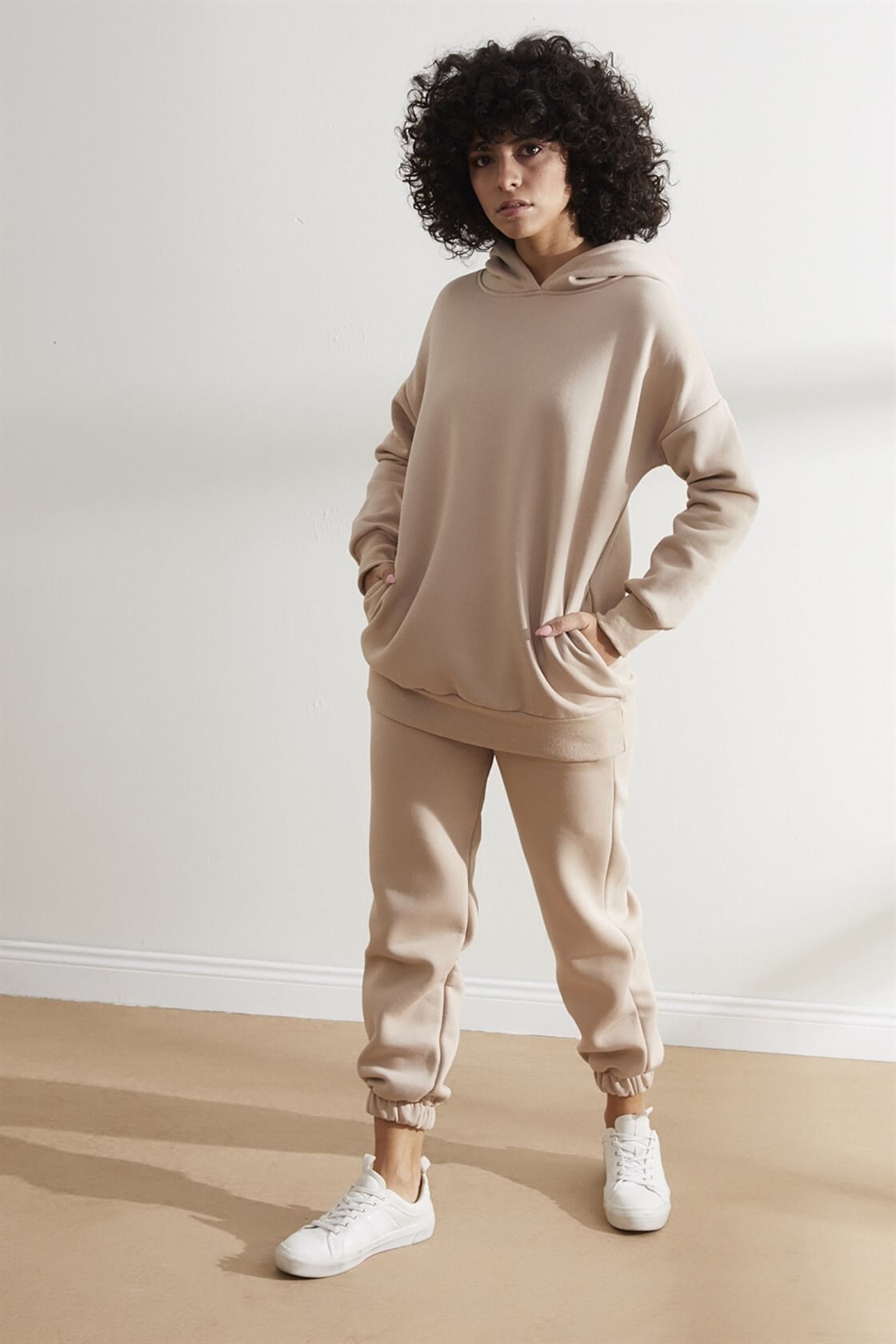 Bej Sweatshirt Jogger Eşofman TakımST050W6007401
