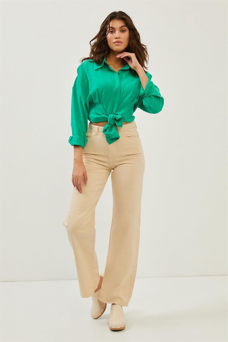 Bej Yüksek Bel Culotte PantolonST070S31731001
