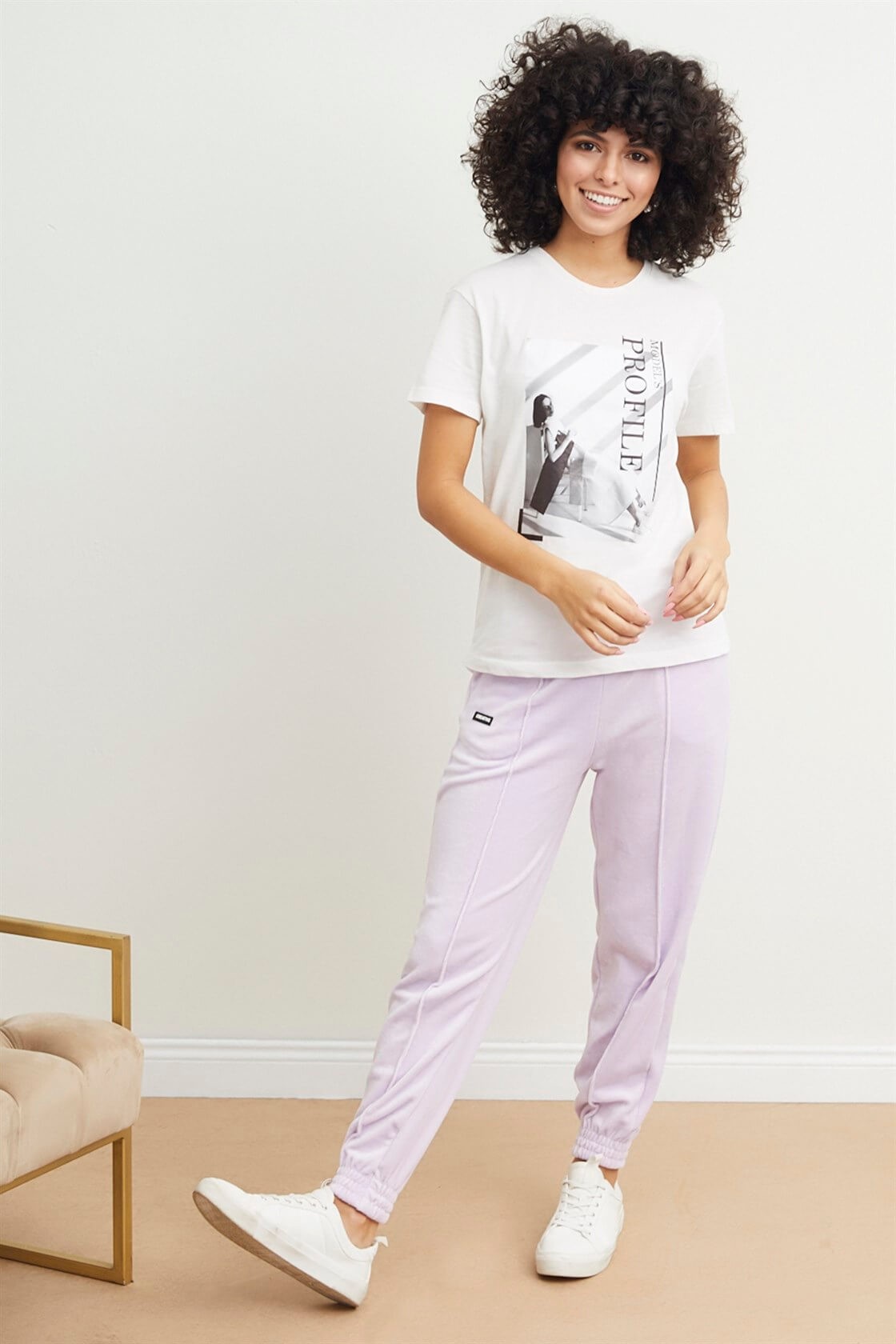 Ekru 2YM2CTS0149 T-SHIRT