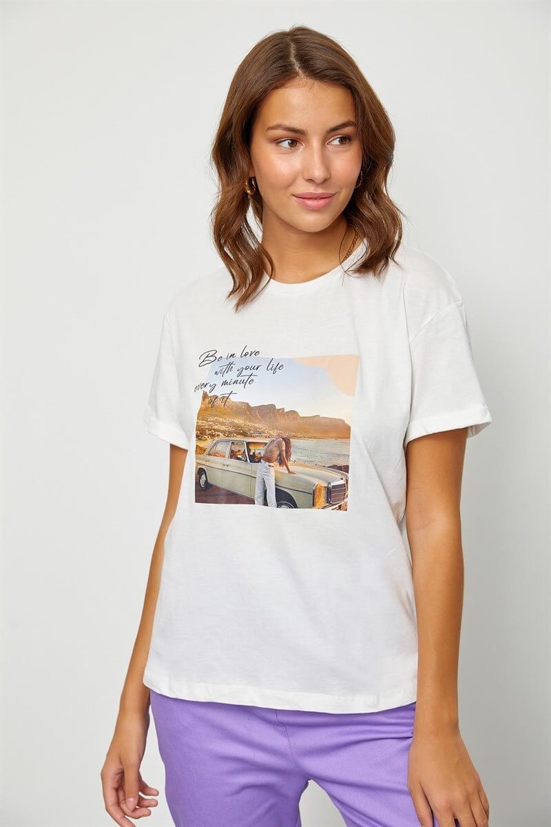Ekru 2YB2CTS0200 T-SHIRT