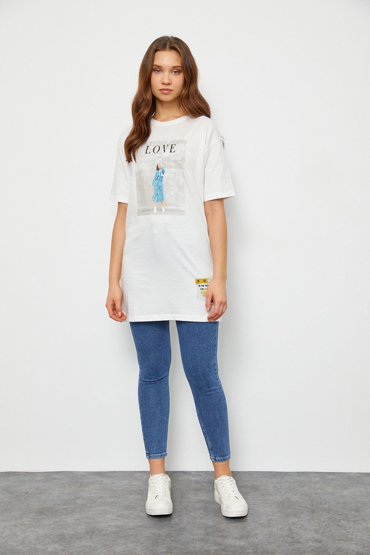 Ekru 2YB2CTS0189 T-SHIRT
