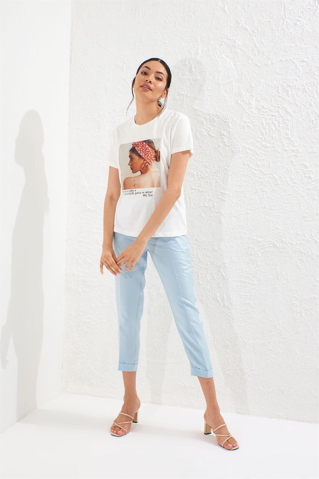 Ekru 2YM2CTS0123 T-SHIRT