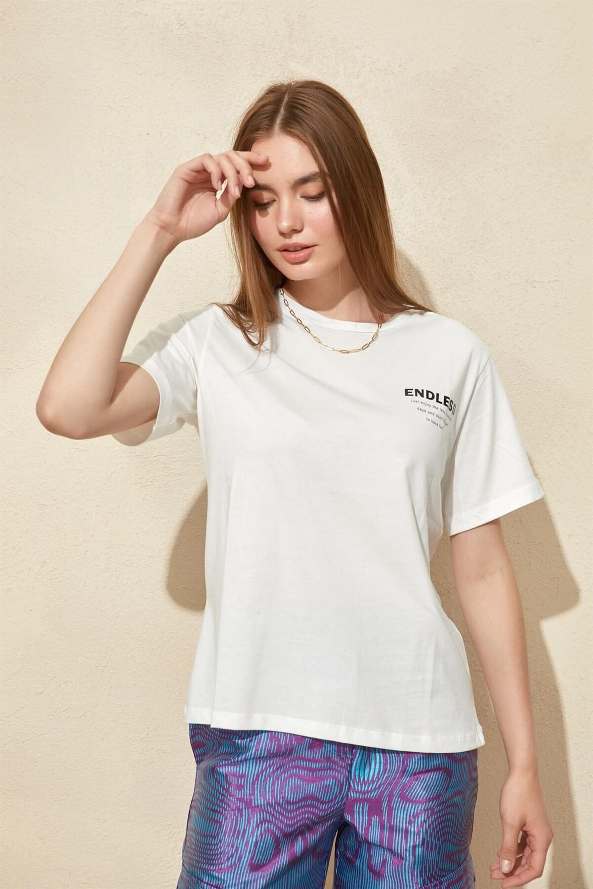 Ekru 2YB2CTS0252 T-SHIRT