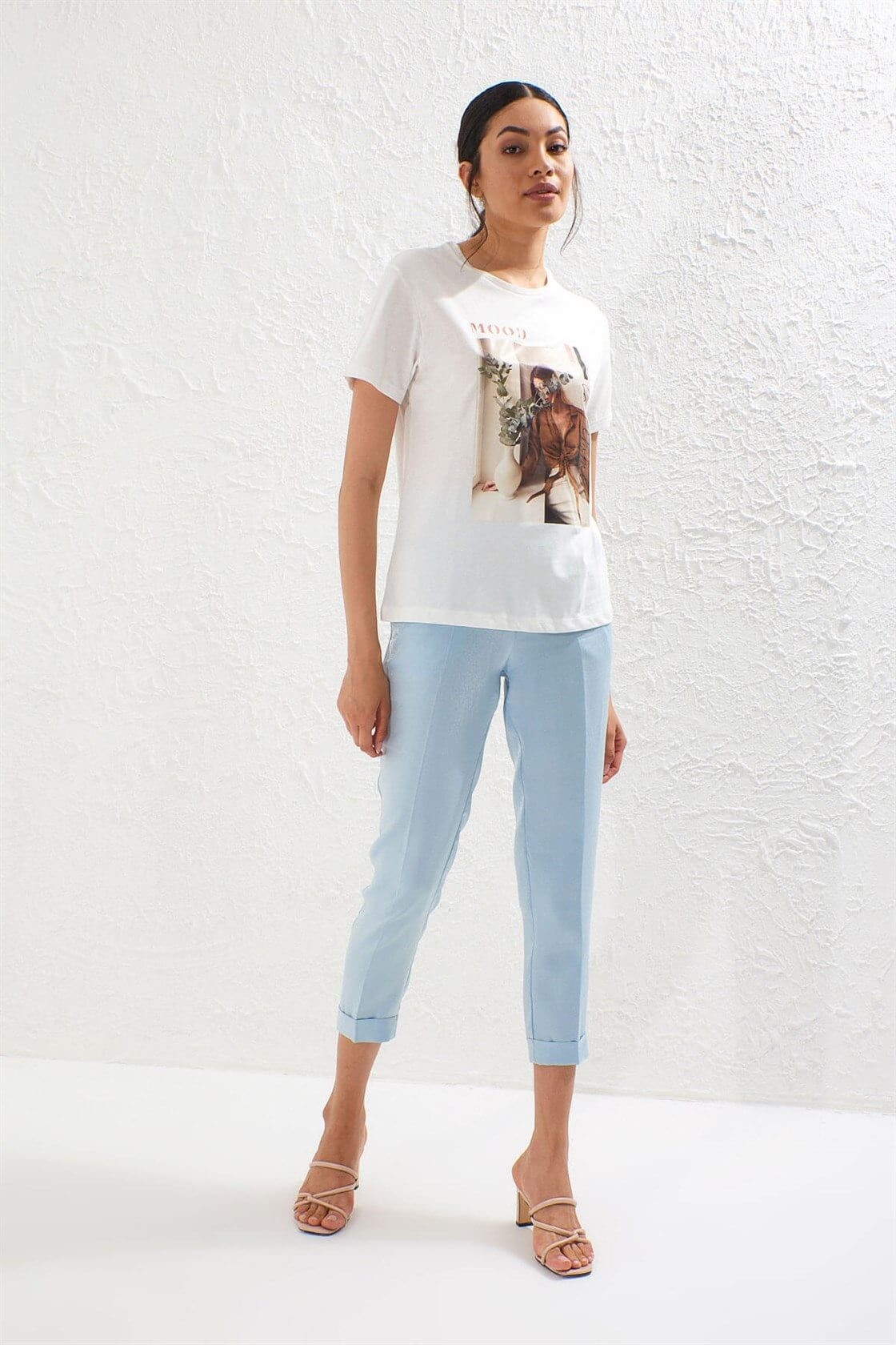 Ekru 2YM2CTS0151 T-SHIRT