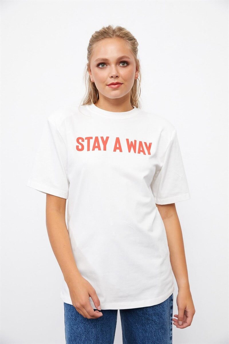 Ekru 1YI4CTS0239 T-SHIRT