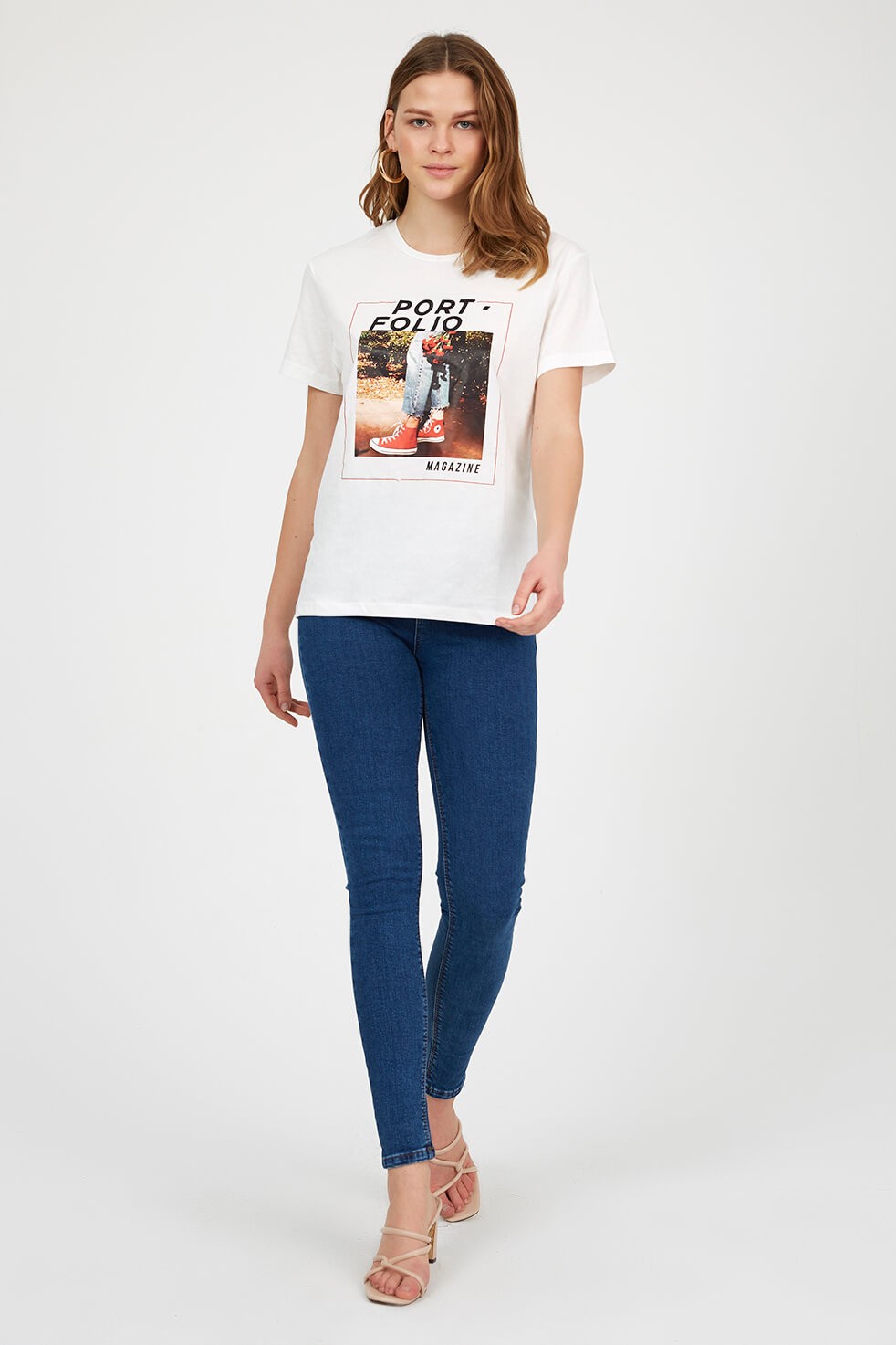 Ekru 2YM2CTS0114 T-SHIRT