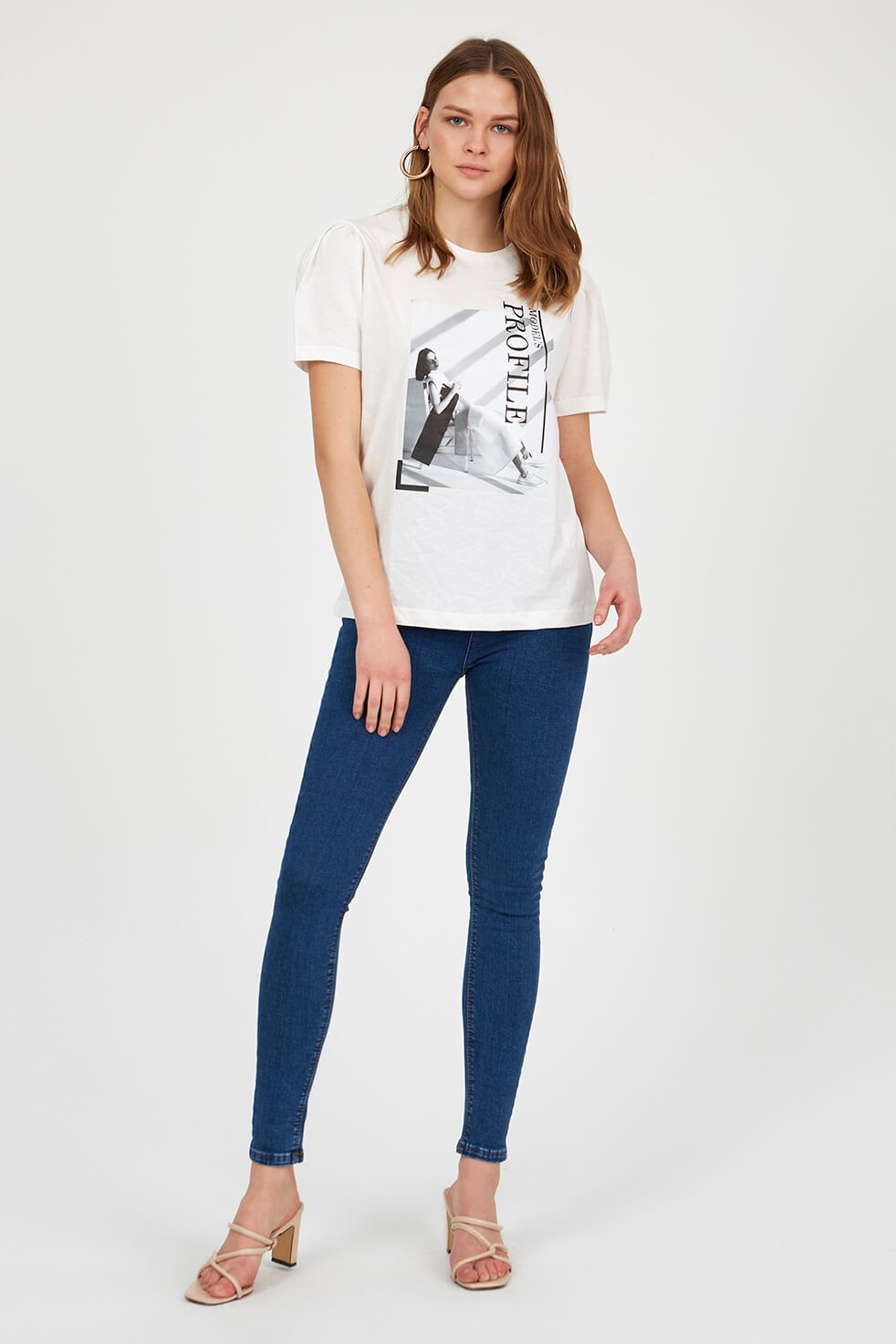 Ekru 2YM2CTS0115 T-SHIRT