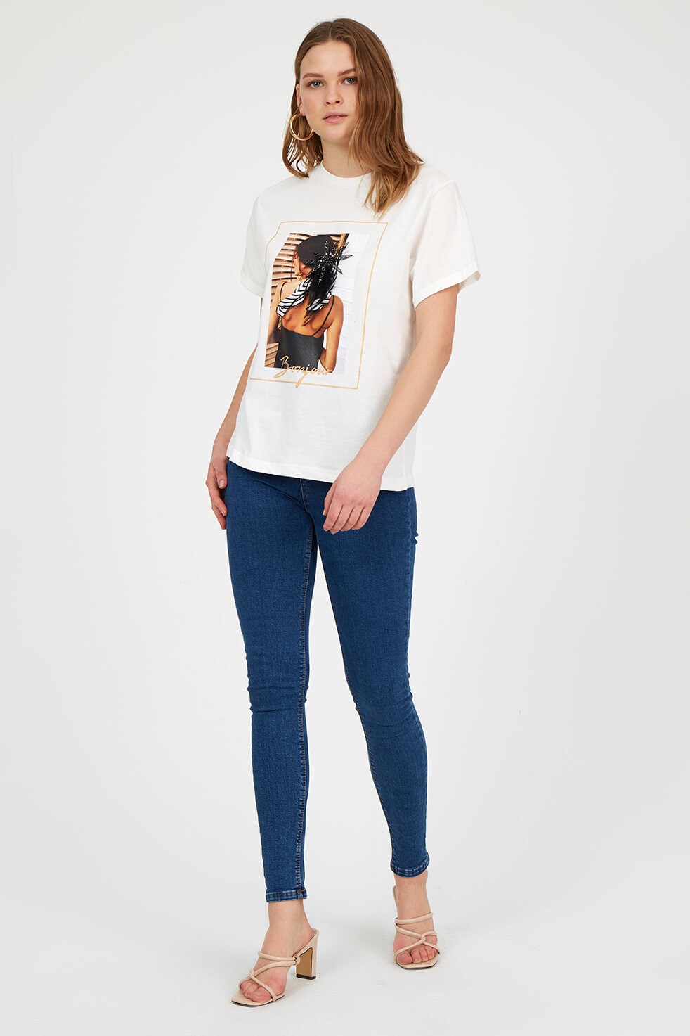 Ekru 2YM2CTS0117 T-SHIRT