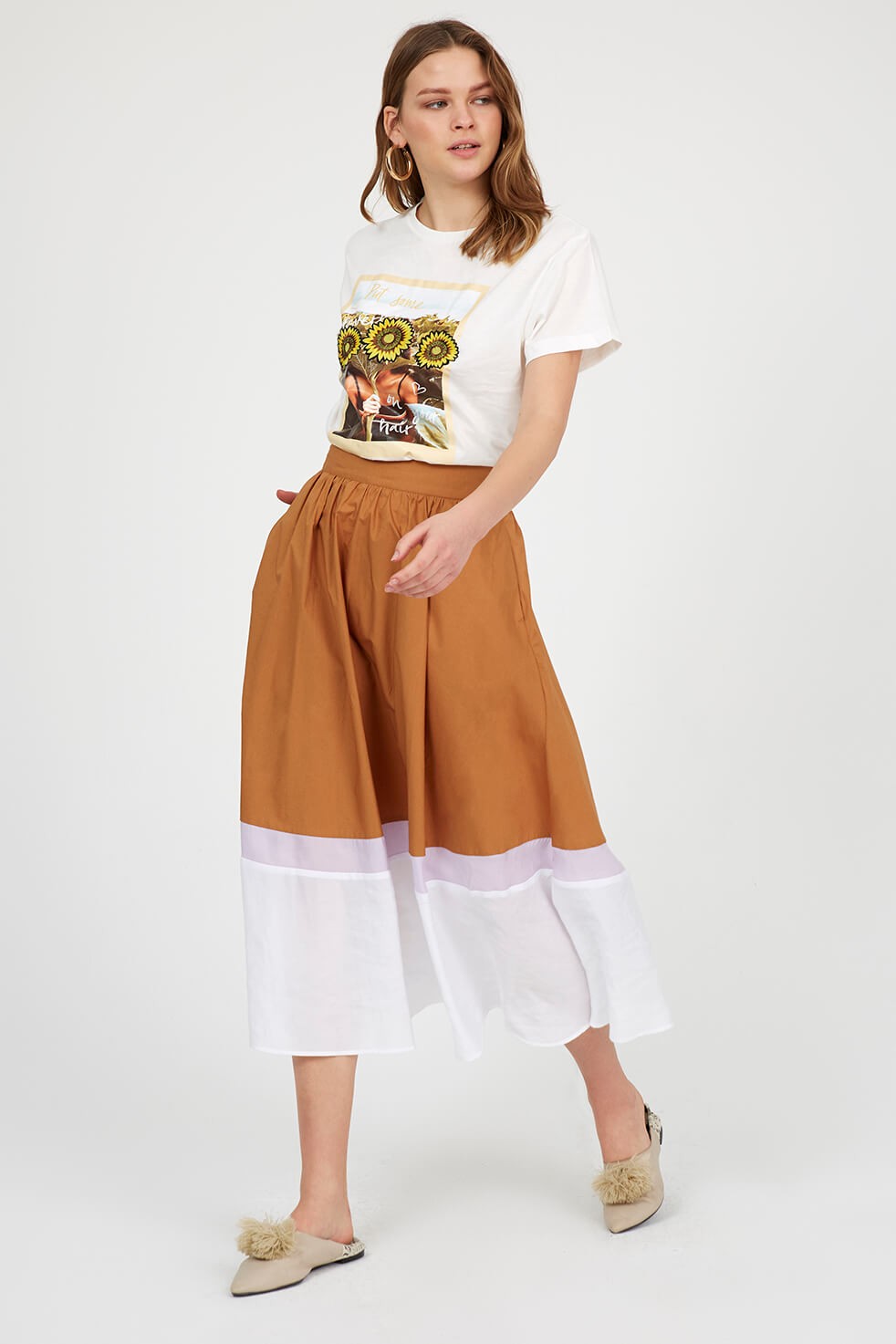 Ekru 2YM2CTS0118 T-SHIRT