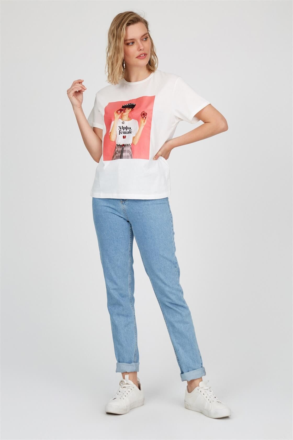 Ekru 2OD2CTS0071 T-SHIRT