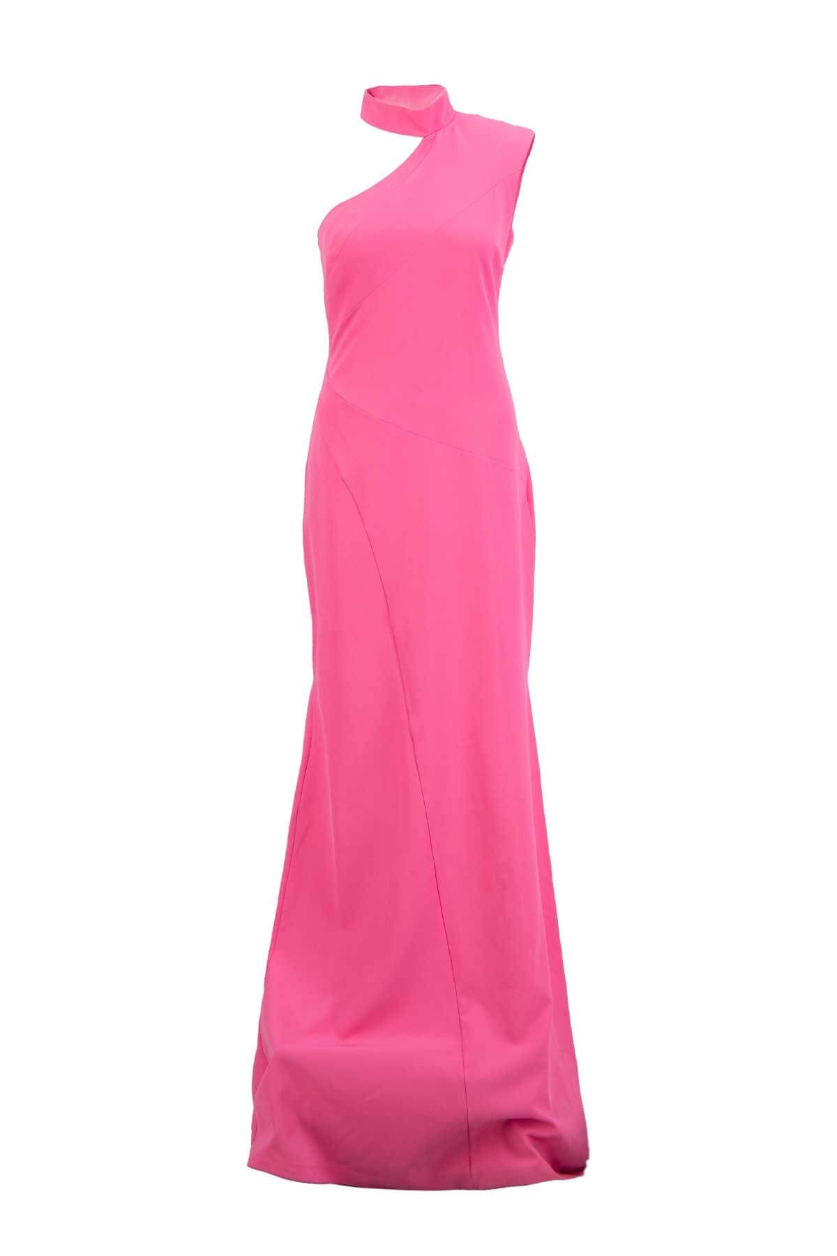 Fuşya Kolsuz Maxi ElbiseST020S403762