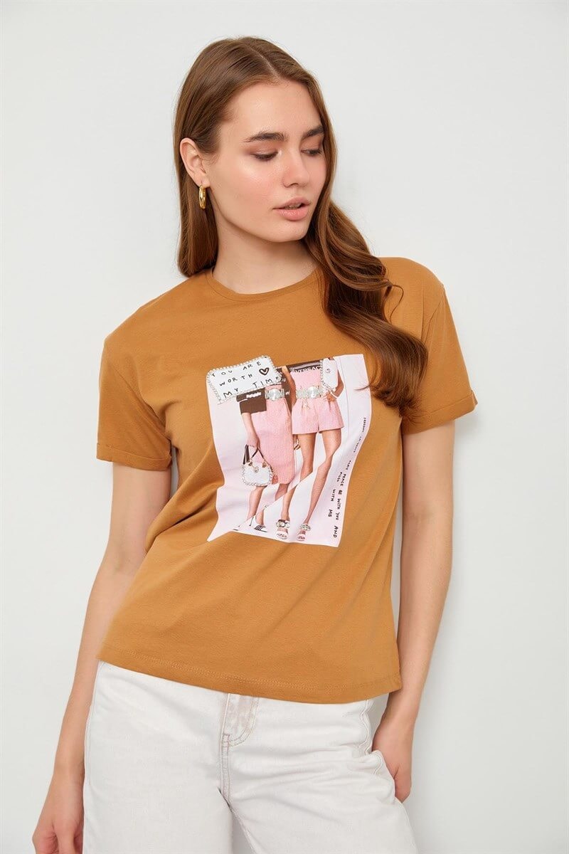Kahve 2YB2CTS0214 T-SHIRT