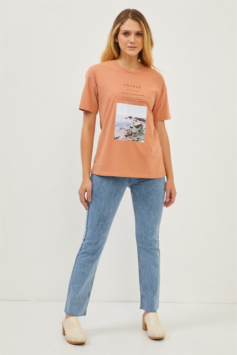 Kahve 2YI2CTS0285 T-SHIRT