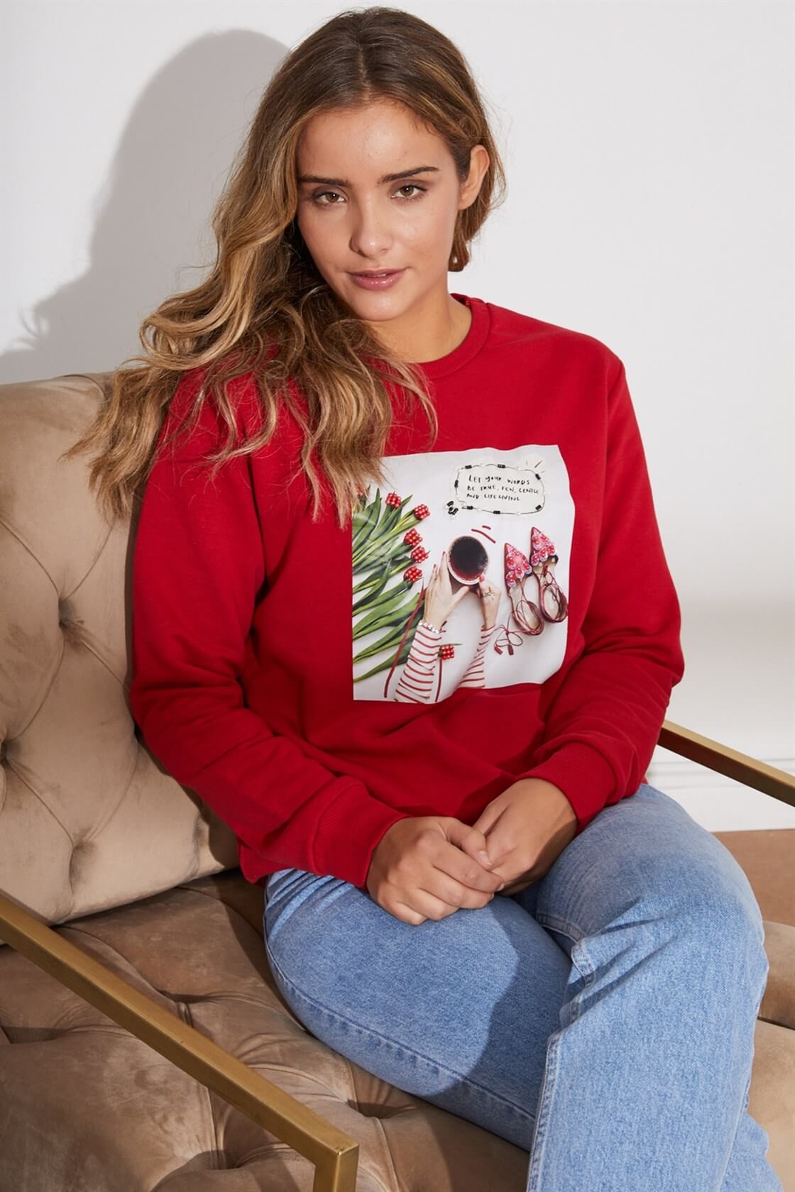 Kırmızı 2YB4CSS0093 S-SHIRT