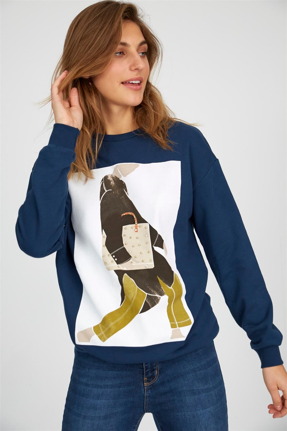 Lacivert S-ShirtST050W7204004