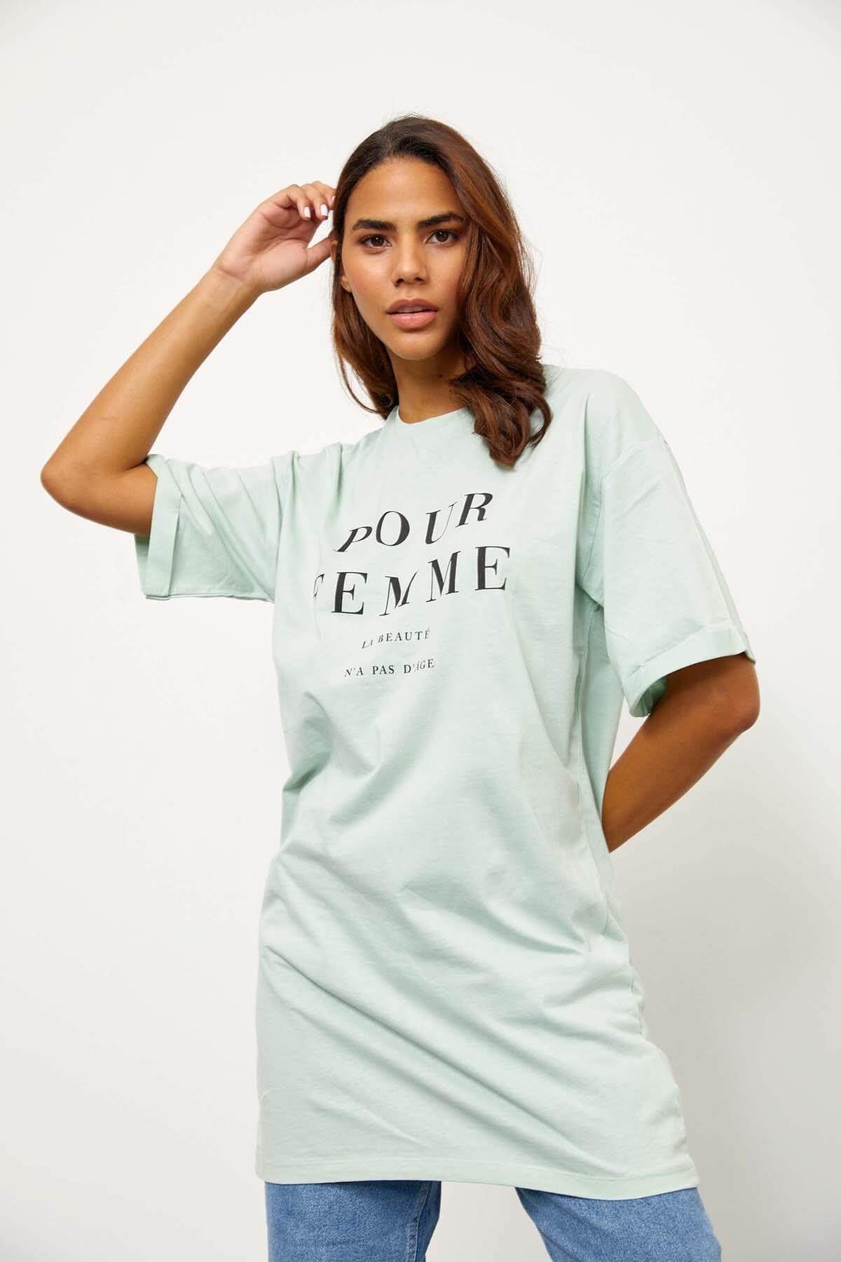 Mint Kısa Kol Bisiklet Yaka T-ShirtST060S71243002