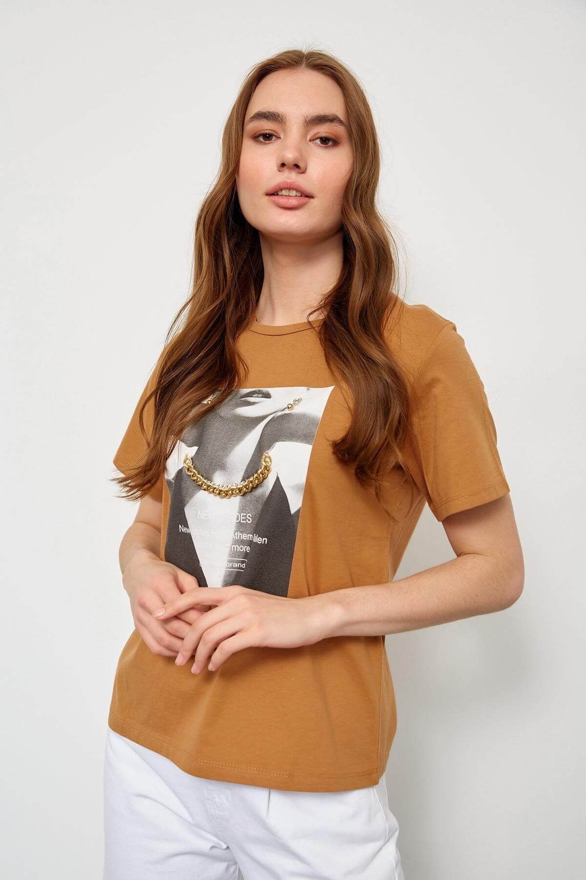 Moka Kısa Kol Baskılı T-ShirtST060S71234001