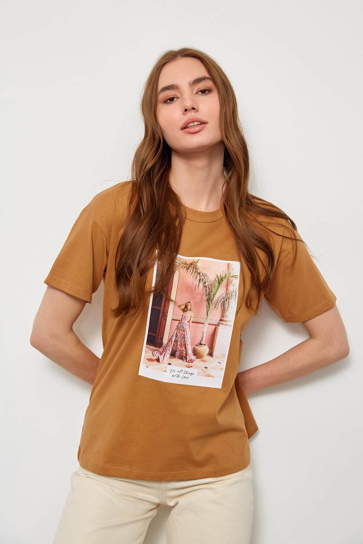 Moka Kısa Kol Baskılı T-ShirtST060S71236001