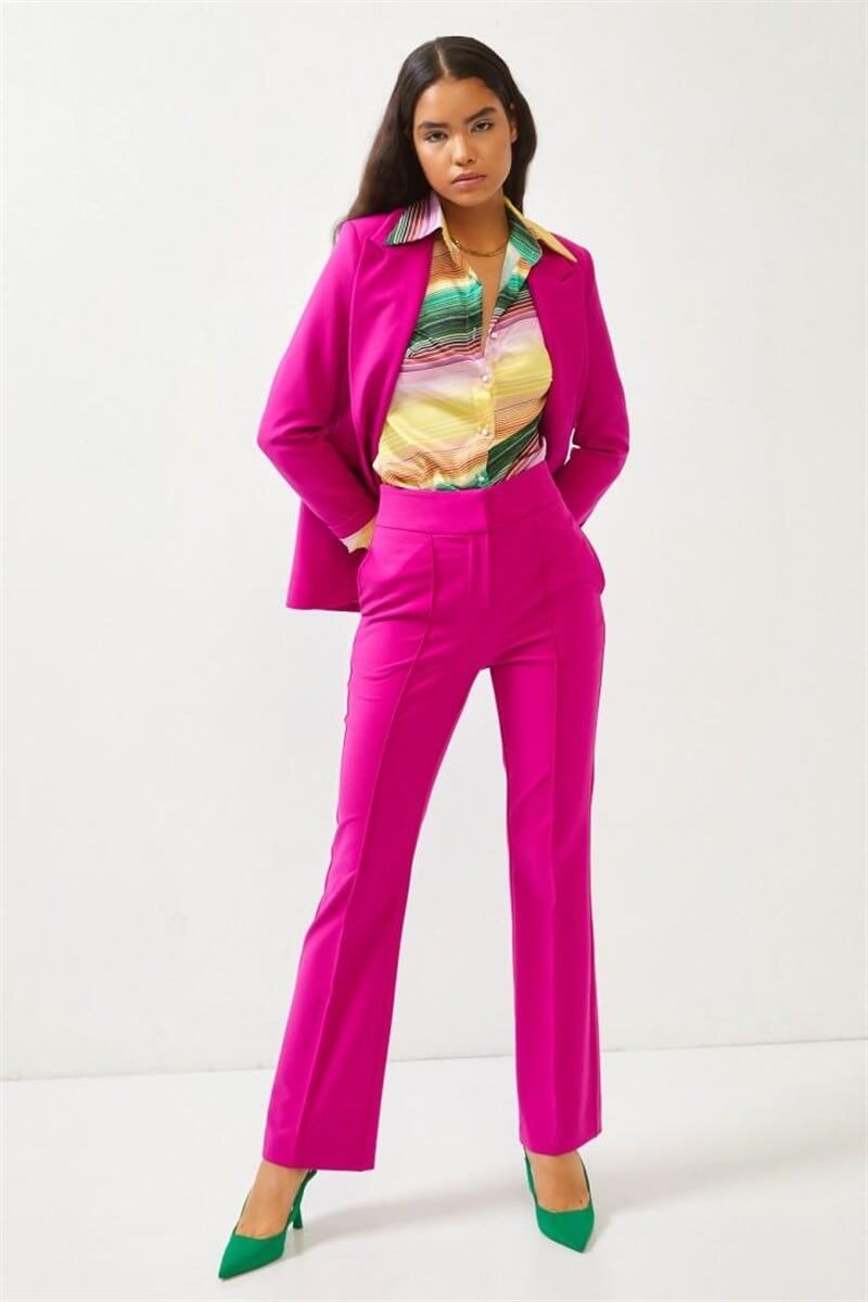 Orkide Astarlı Blazer Ceket Pantolon TakımST060S90316002