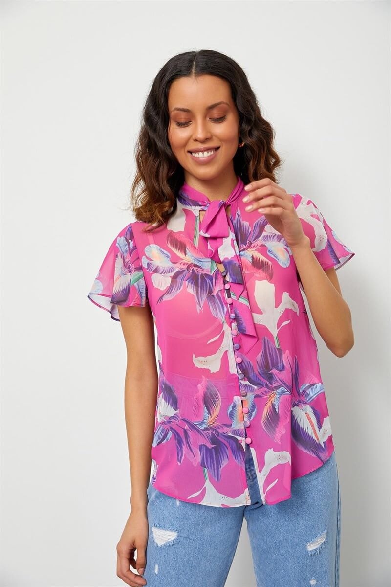 Orkide Floral Desen BluzST050S3048301