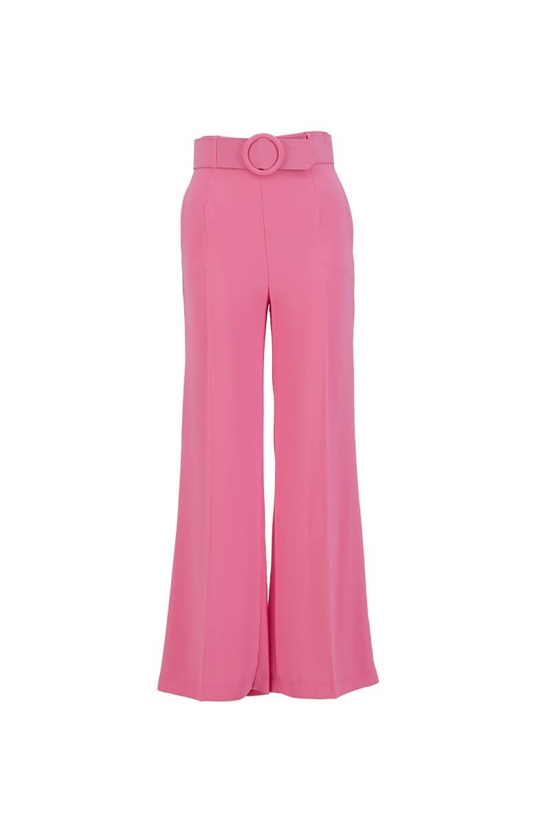 Pembe Yüksek Bel Palazzo PantolonST060S20540001