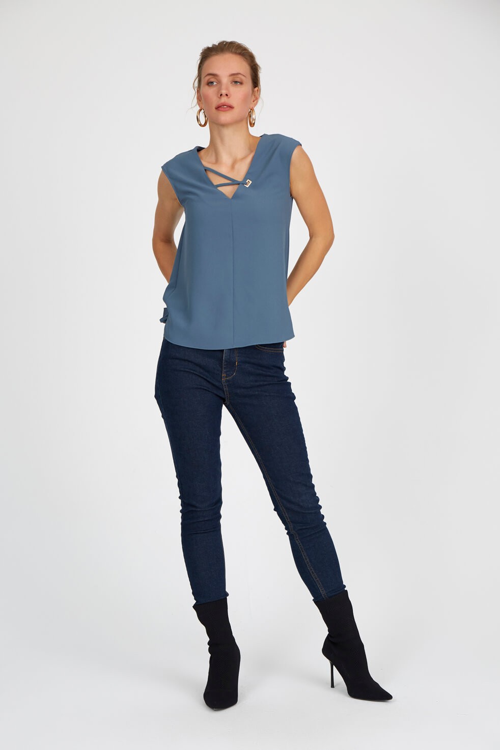 Puslu Deniz 1YM4CBL0360 BLUZ