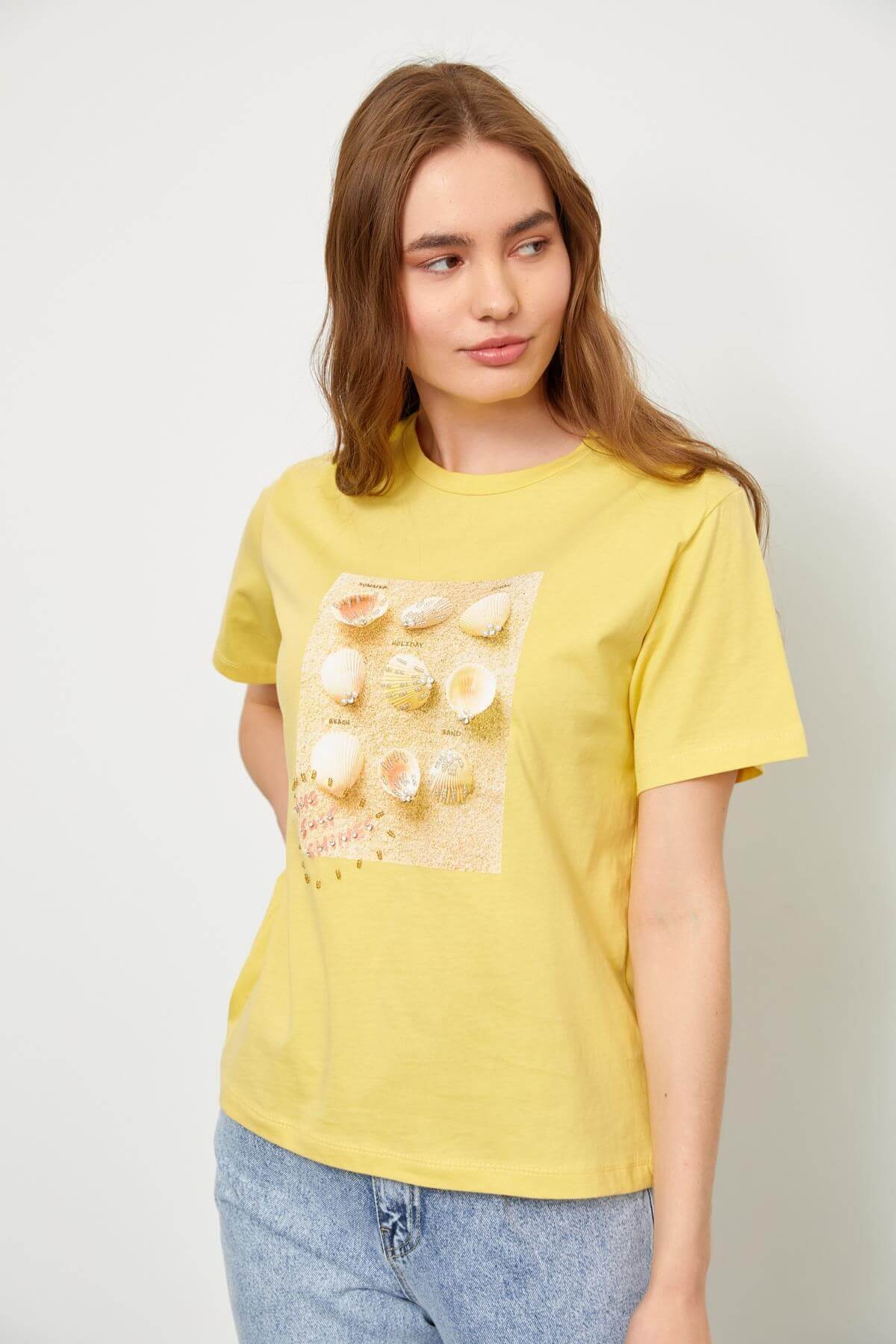 Sarı 2YB2CTS0223 T-SHIRT