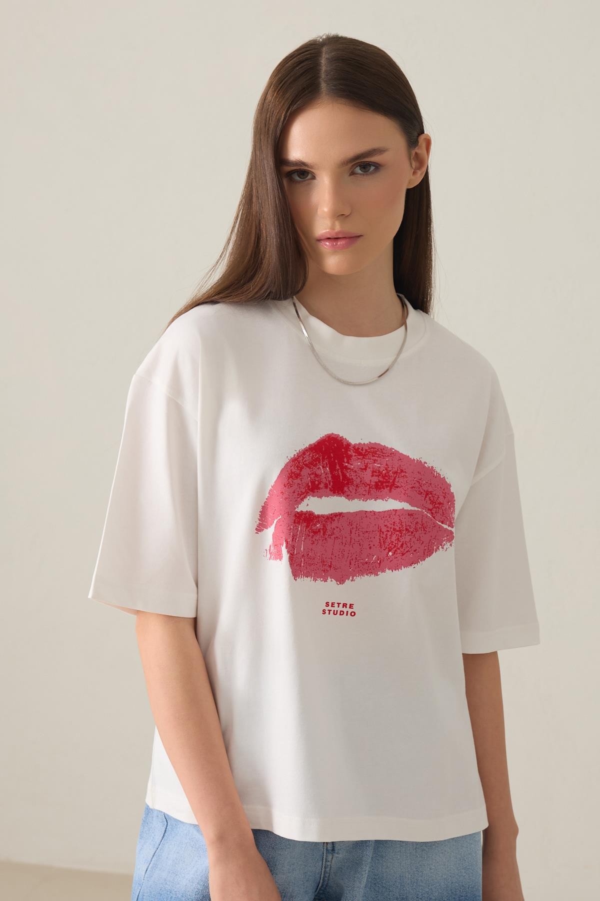 Ekru 2YB4ECTS0462 T-SHIRT
